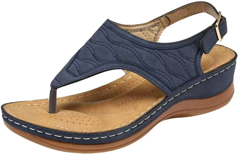 Orthopedic Sandals Women Wide Width Orthotic Flip Flops for Women Beach Women Walking Sandals Comfortable Orthotic Plantar Fasciitis Slippers Women High Arch Heel Support Indoor Womens Travel Sandals