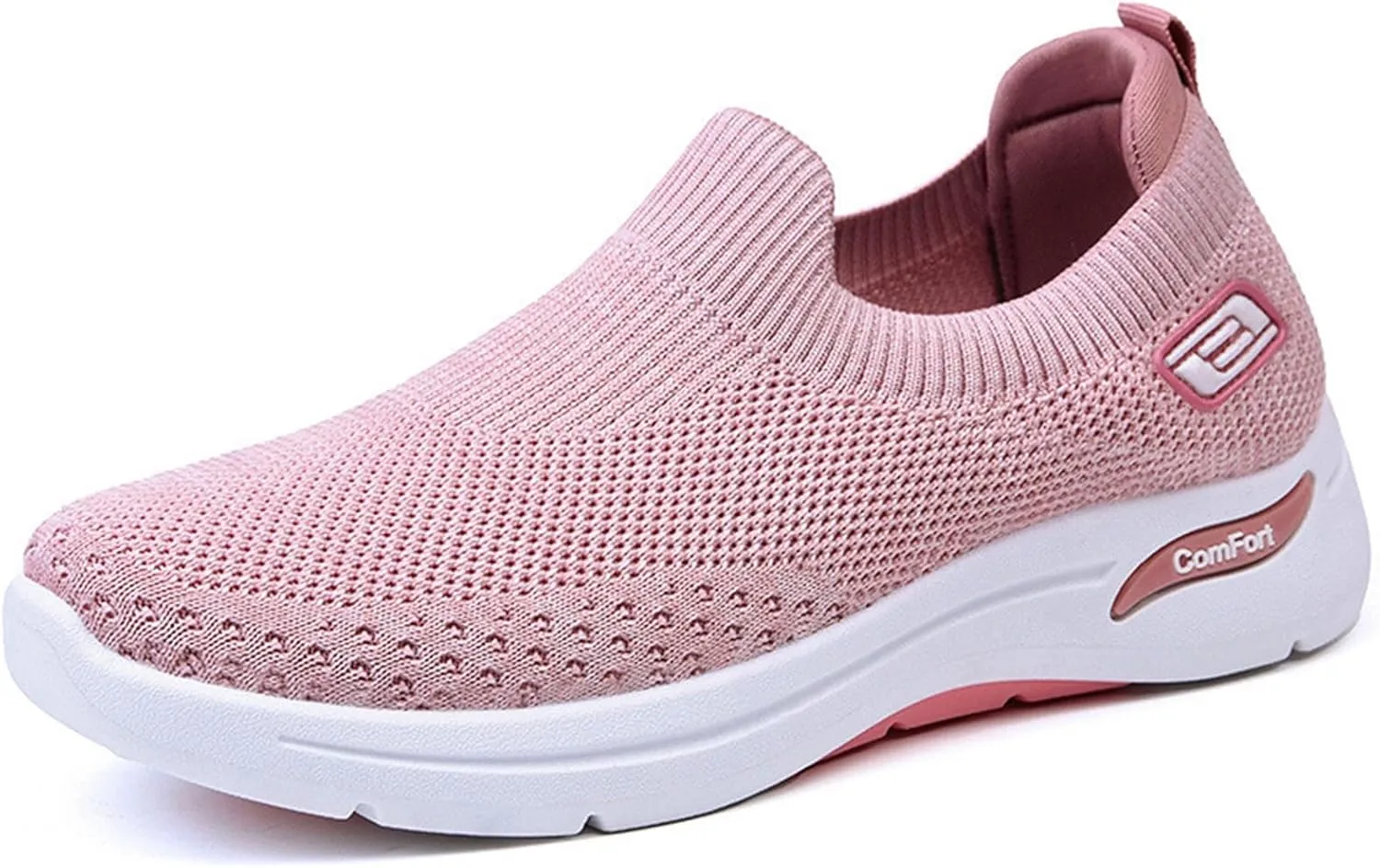 Orthopedic Shoes for Women Breathable Slip on Diabetic Shoes Comfort Wear Plantar Fasciitis Shoe, Wide Width Soft Sole Arch Support Walking Sneakers Casual Mesh Comfortable Tennis Sneakers