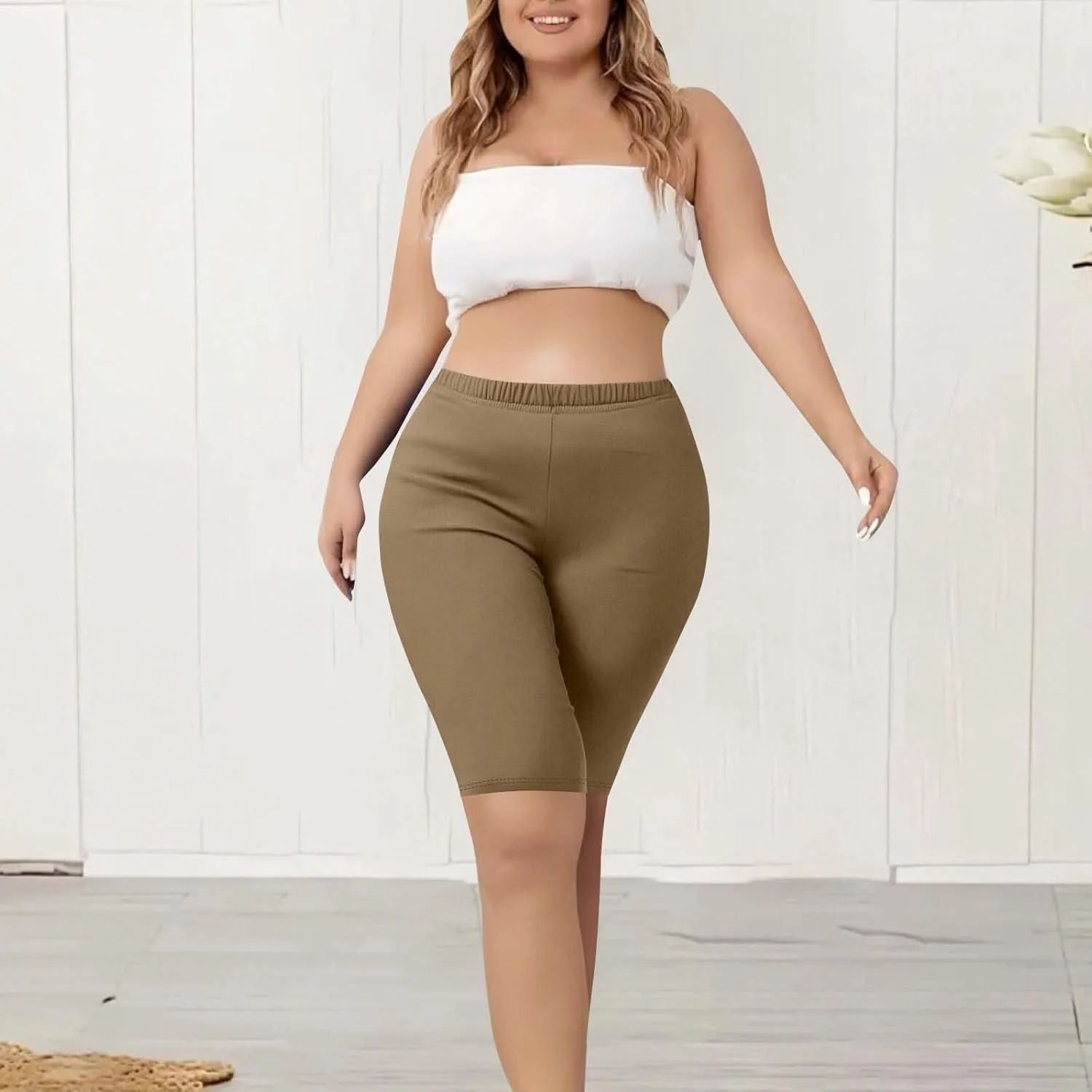 Oversized Workout Shorts Women Plus Size High Waisted Gym Running Volleyball Spandex Yoga Bottom Biker Short Legging