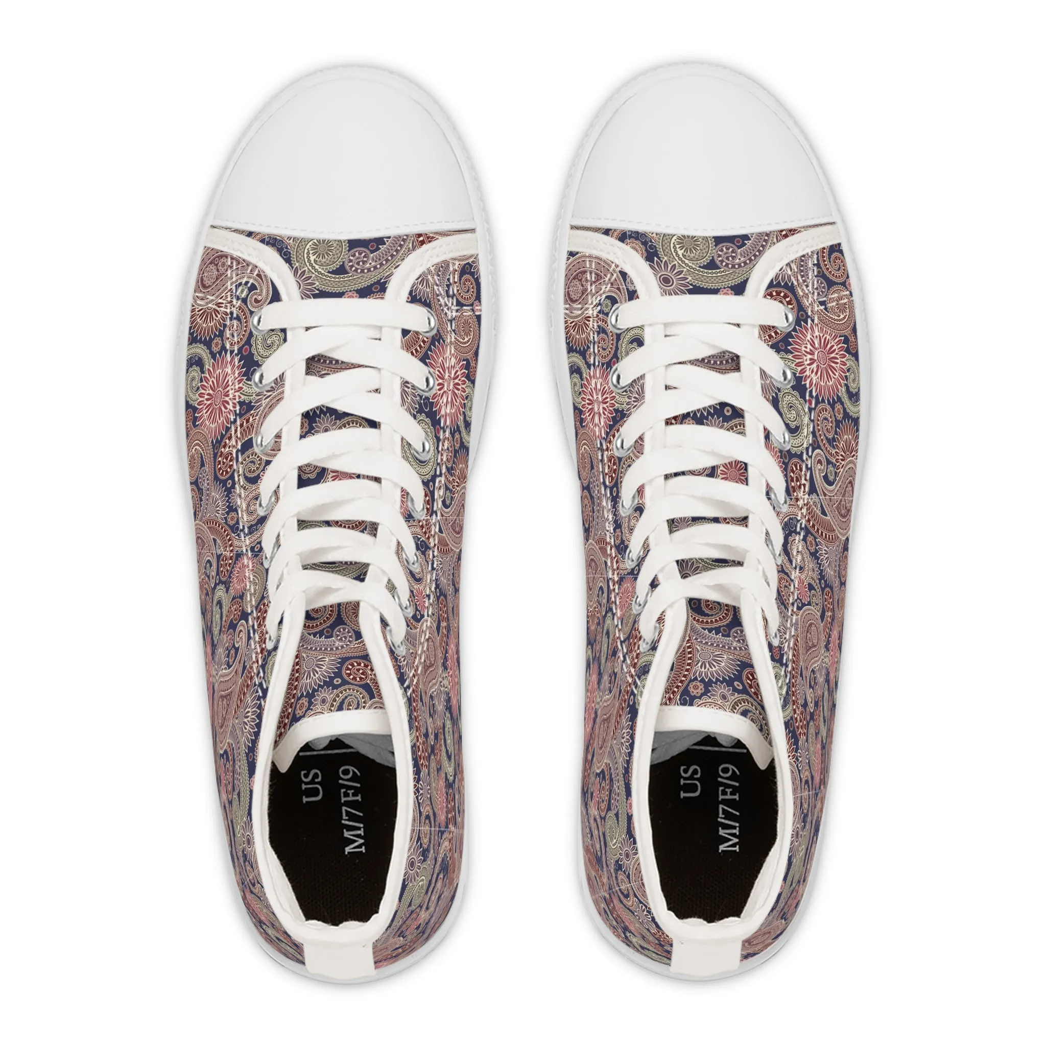 Paisley Dream High Top Sneakers für Damen – Stylisch & Fun