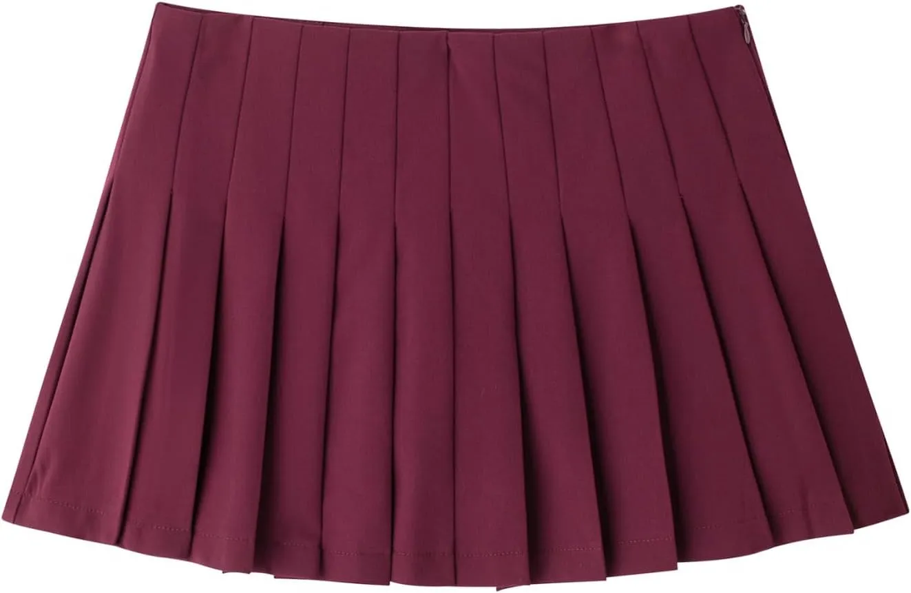 Perbai Womens High Waisted Y2K Mini Pleated Skirts Sexy A Line Flowy Tennis Skater Skirts