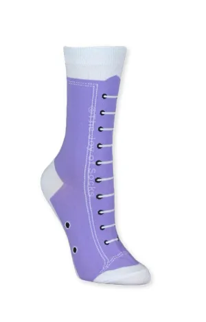 Purple High Top Sneaker Socks (Women's)