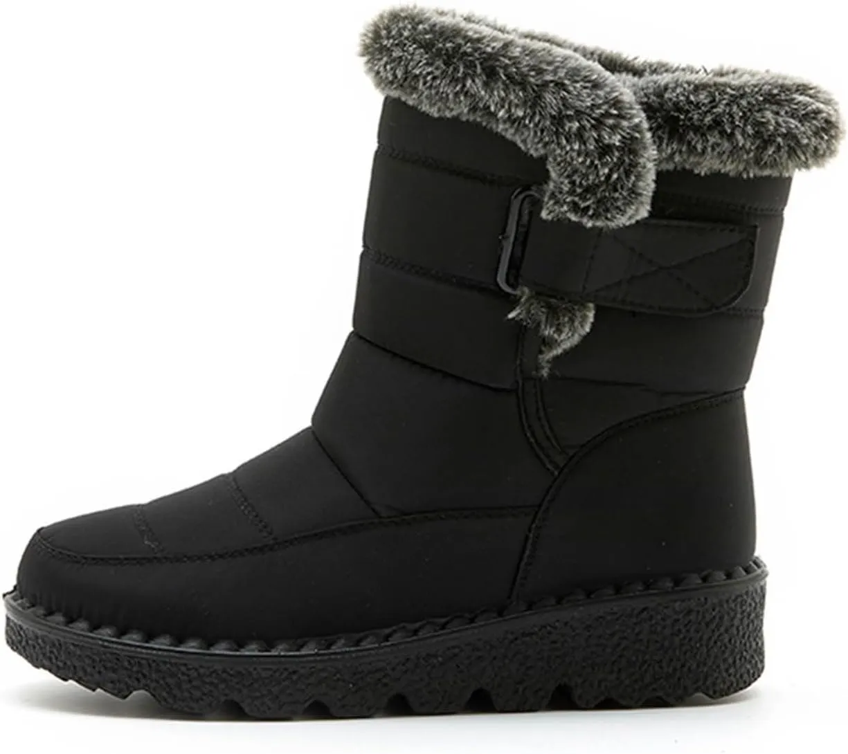 Rain Cloth Water Proof Insulated Boots for Men Plus Velvet Warm Mid Calf Boots Thick Bottom Non Snow Work Shoes for Men