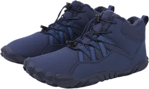 Snow Boots for Women&Men Winter Boots Barefoot Women's Men's Warm Faux Fur Lined Waterproof Snow Sneakers Wide Toe Box Zero Drop Ankle Booties Slip On Minimalist Barefoot Winter Casual Shoes