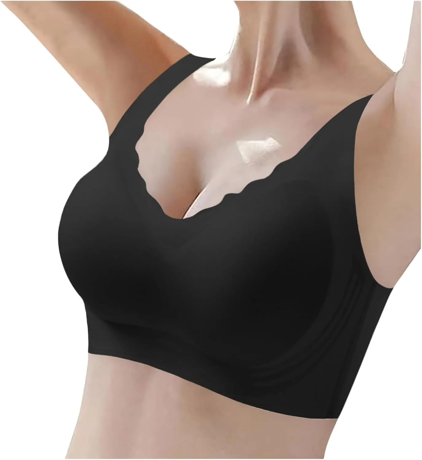 Sports Bra for Women Padded Full Coverage Workout Fitness Bras Wireless Plus Size Medium Support Bralettes