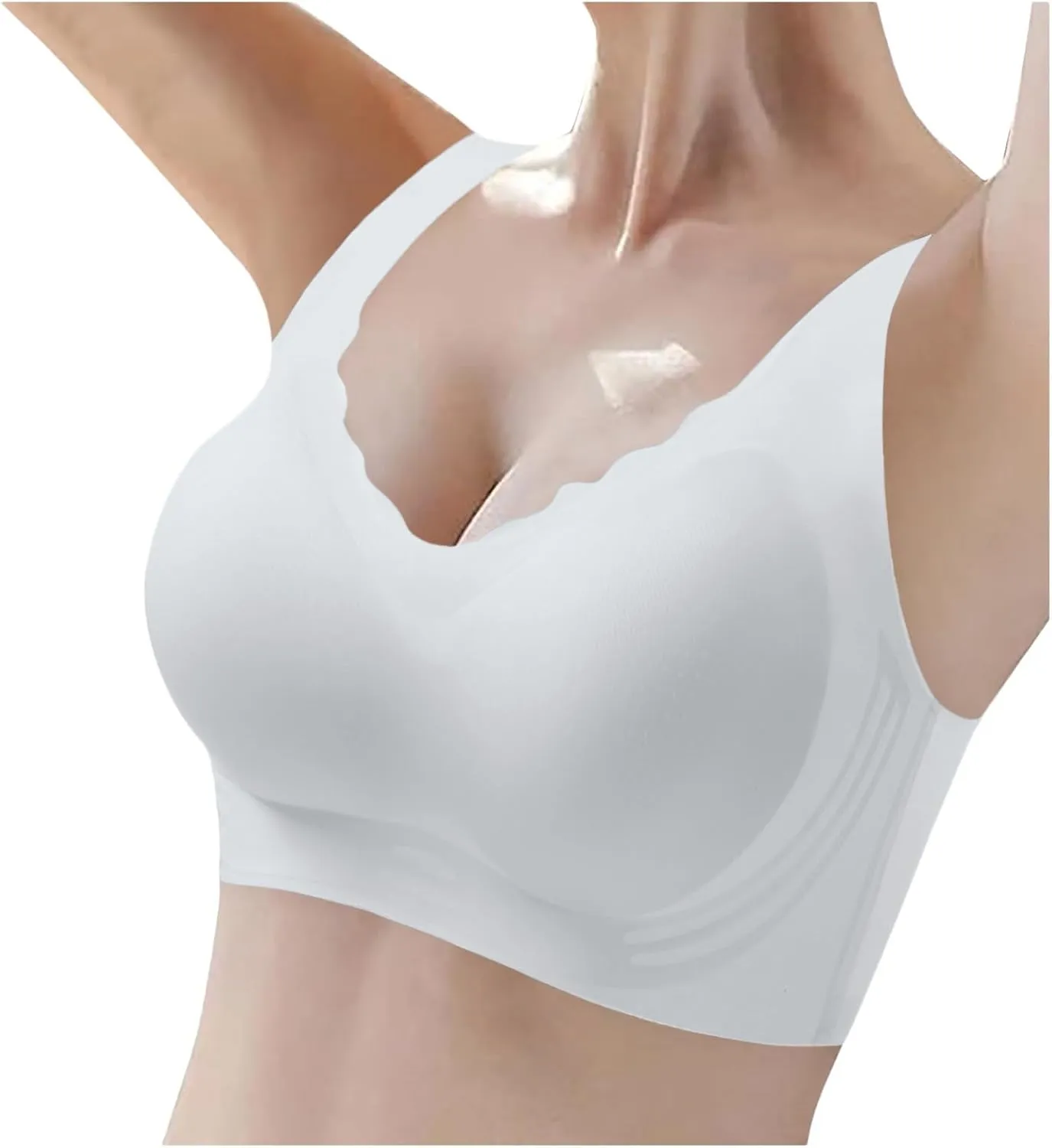 Sports Bra for Women Padded Full Coverage Workout Fitness Bras Wireless Plus Size Medium Support Bralettes