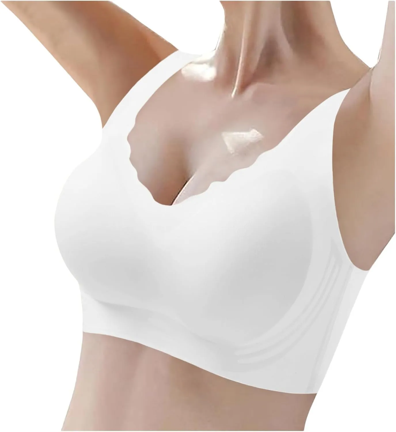 Sports Bra for Women Padded Full Coverage Workout Fitness Bras Wireless Plus Size Medium Support Bralettes