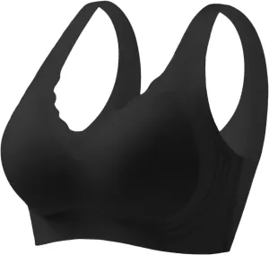 Sports Bra for Women Padded Full Coverage Workout Fitness Bras Wireless Plus Size Medium Support Bralettes