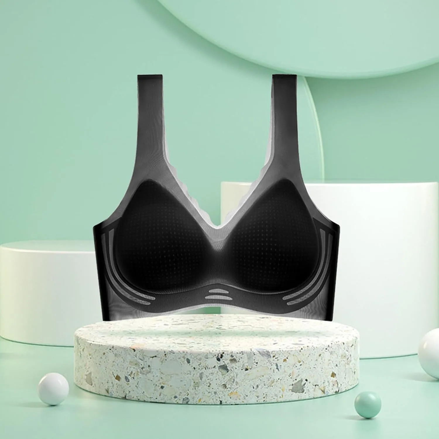 Sports Bra for Women Padded Full Coverage Workout Fitness Bras Wireless Plus Size Medium Support Bralettes