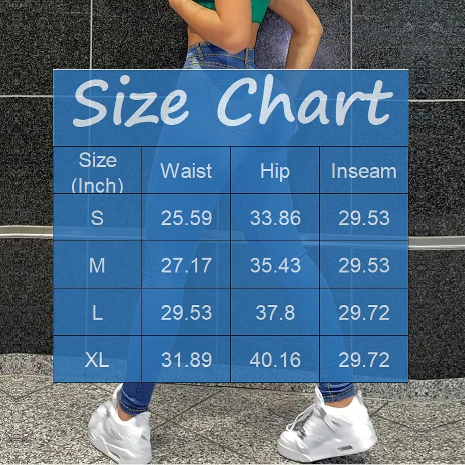 Stretch Jeans for Women Skinny Tummy Control High Waisted Jeans Butt Lifting Plus Size Pull On Denim Pants with Pockets