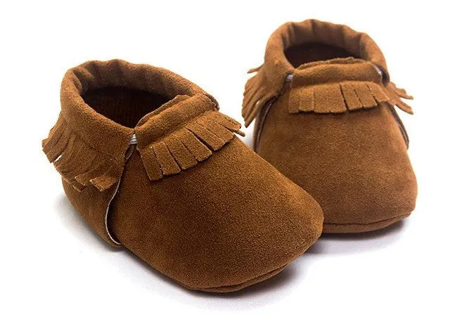 Stylish and Comfy Suede Leather Newborn Footwear