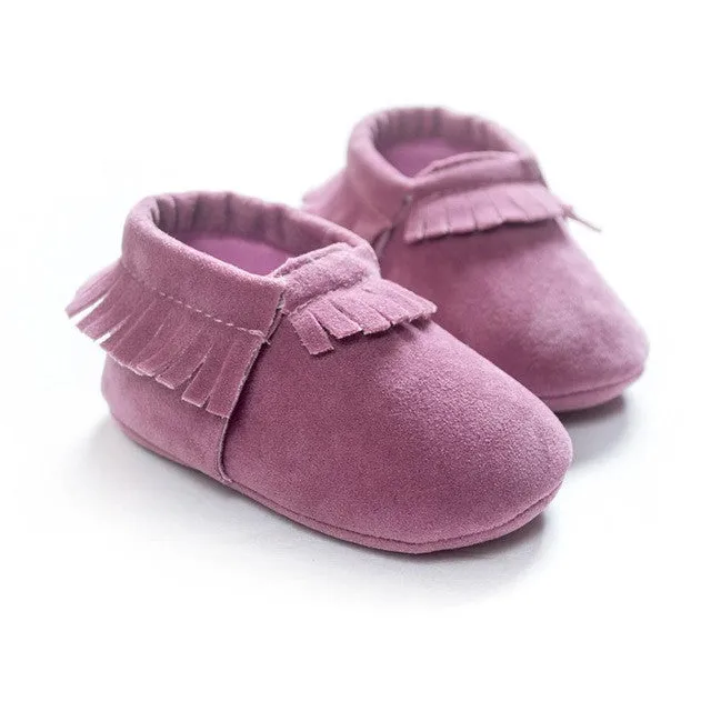 Stylish and Comfy Suede Leather Newborn Footwear