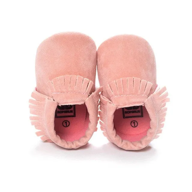 Stylish and Comfy Suede Leather Newborn Footwear