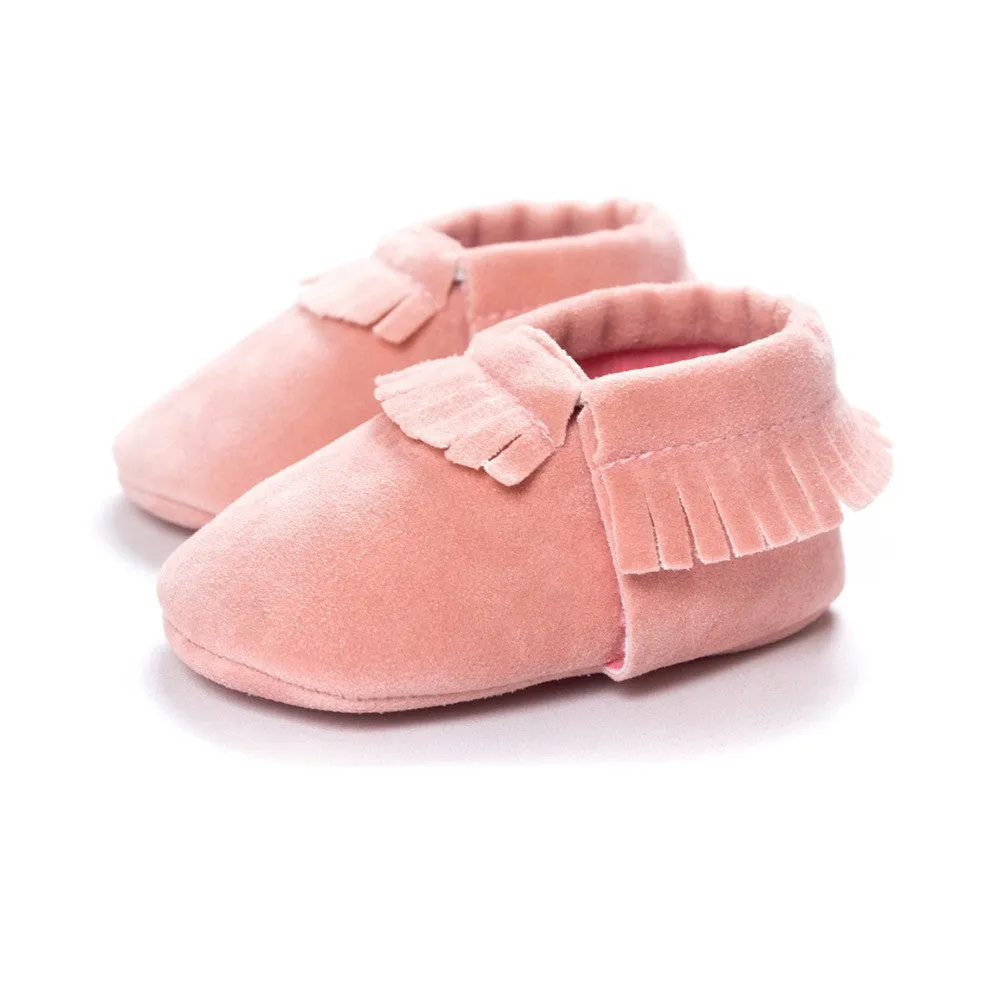 Stylish and Comfy Suede Leather Newborn Footwear