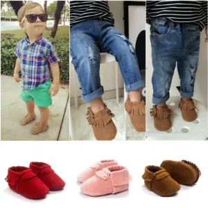 Stylish and Comfy Suede Leather Newborn Footwear