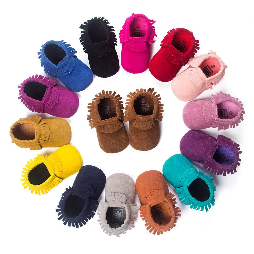 Stylish and Comfy Suede Leather Newborn Footwear