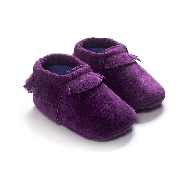 Stylish and Comfy Suede Leather Newborn Footwear