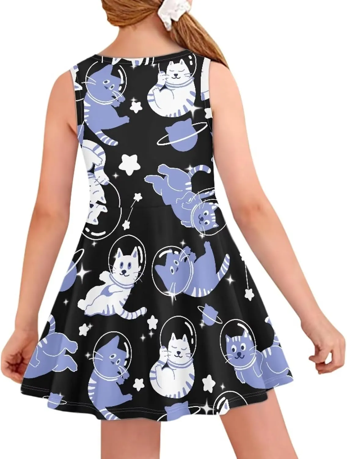 Summer Dresses Girls Elegant Sweet Midi Spring Sundresses Party Dresses Sleeveless Suitable 3-16 Years Old