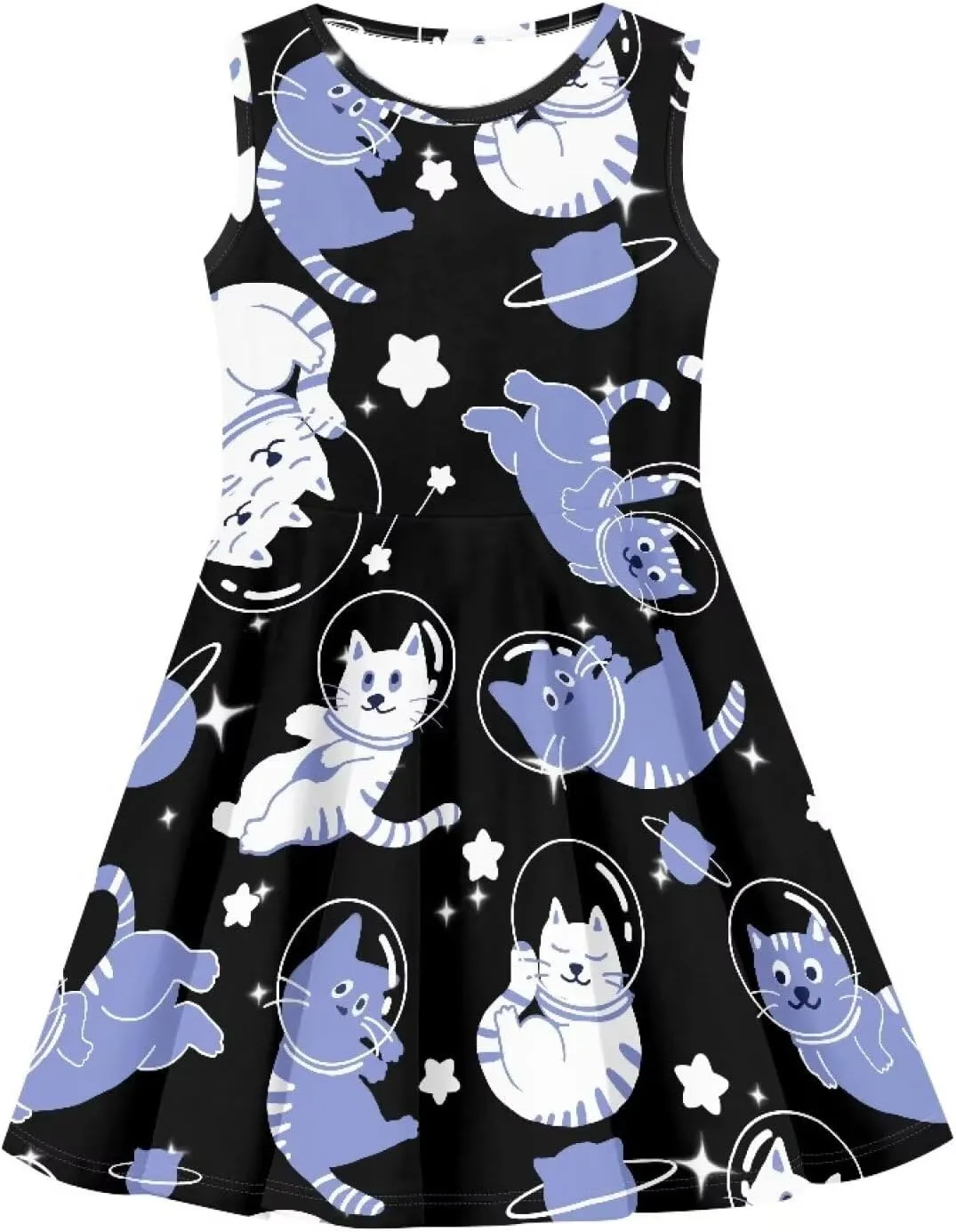 Summer Dresses Girls Elegant Sweet Midi Spring Sundresses Party Dresses Sleeveless Suitable 3-16 Years Old