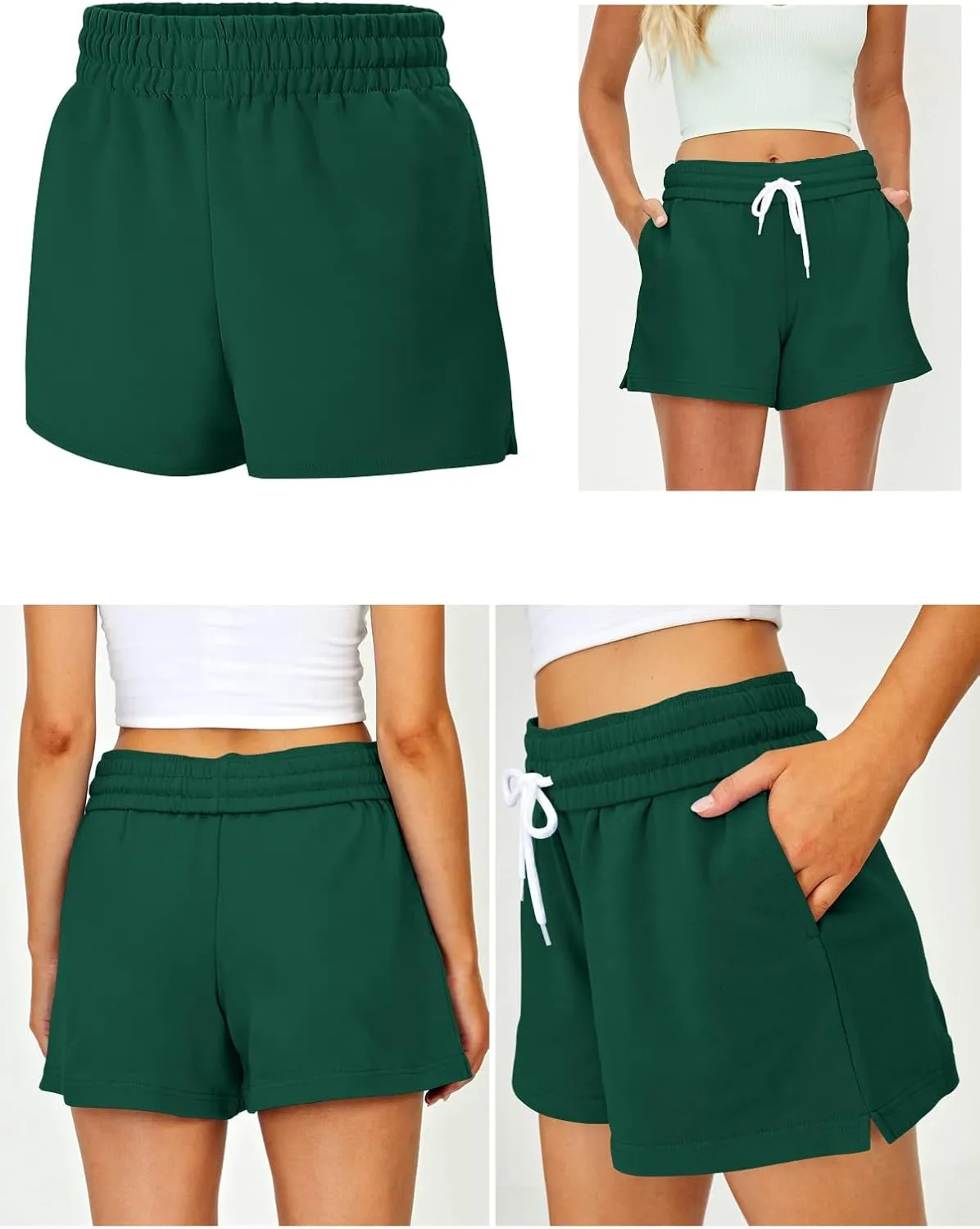 SUNBS 3 Pack Womens Sweat Shorts Casual Lounge Cotton Trendy Summer Running High Waisted Athletic Clothes