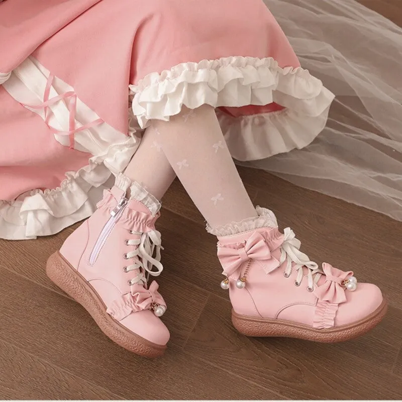 Sweet Girly Style Plush Lolita Boots