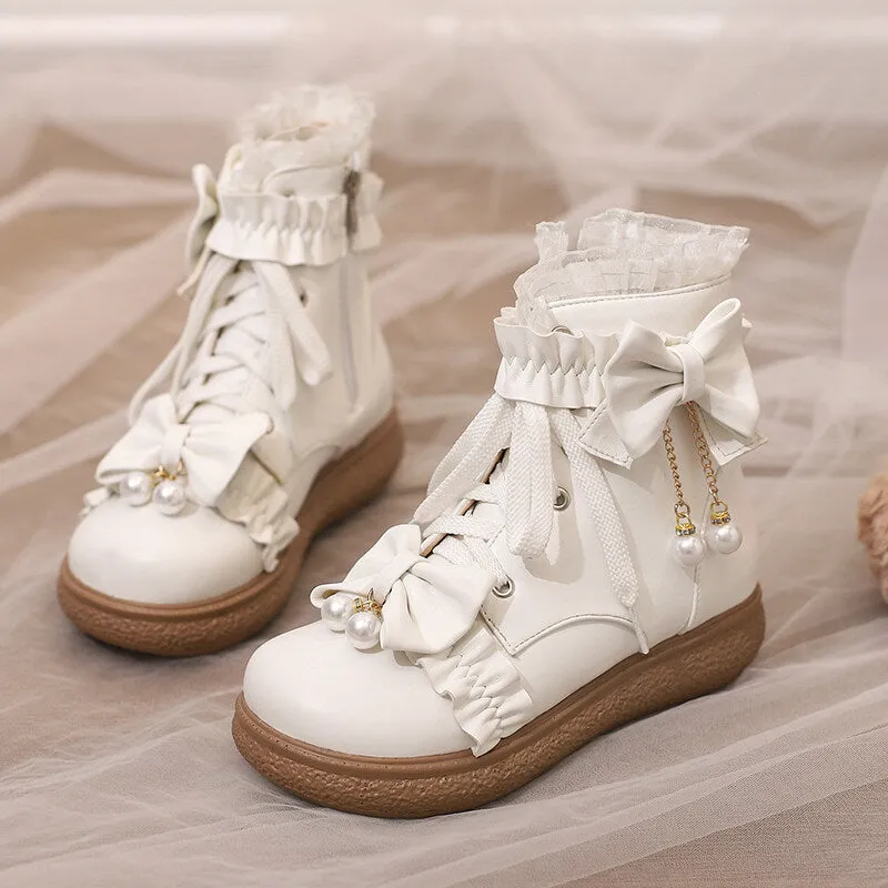 Sweet Girly Style Plush Lolita Boots