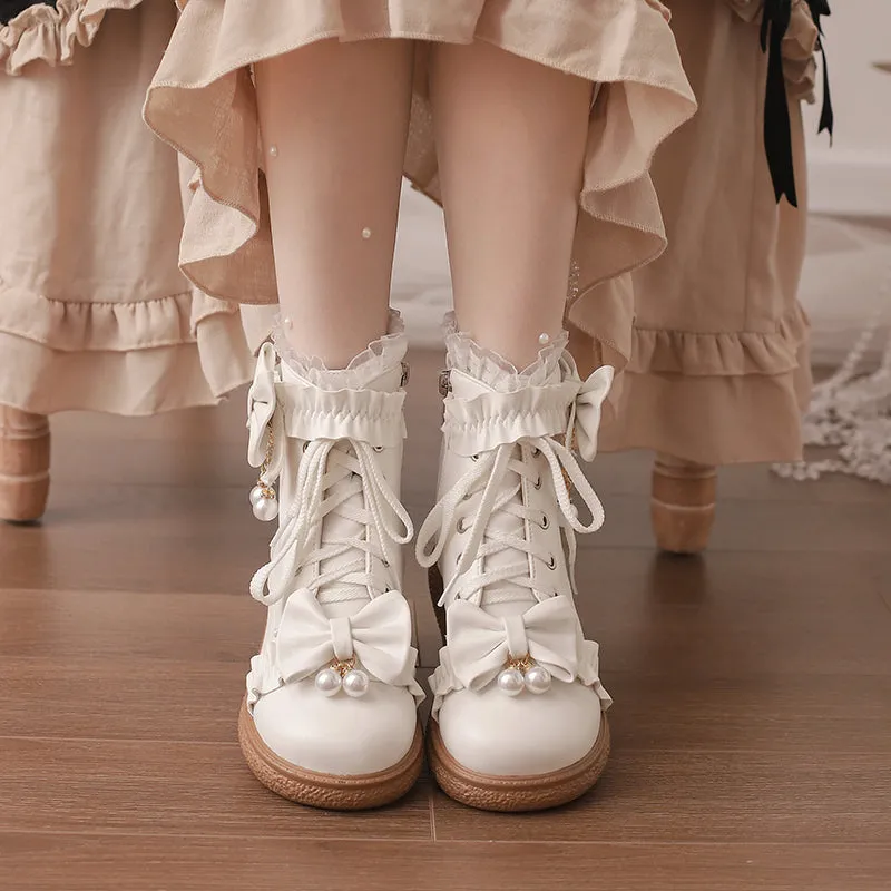 Sweet Girly Style Plush Lolita Boots