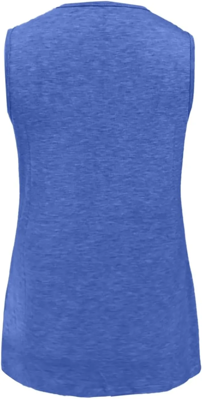 Tank Top for Women Summer V Neck T Shirts Dressy Casual Sleeveless Basic Tee Shirts Loose Vacation Beach