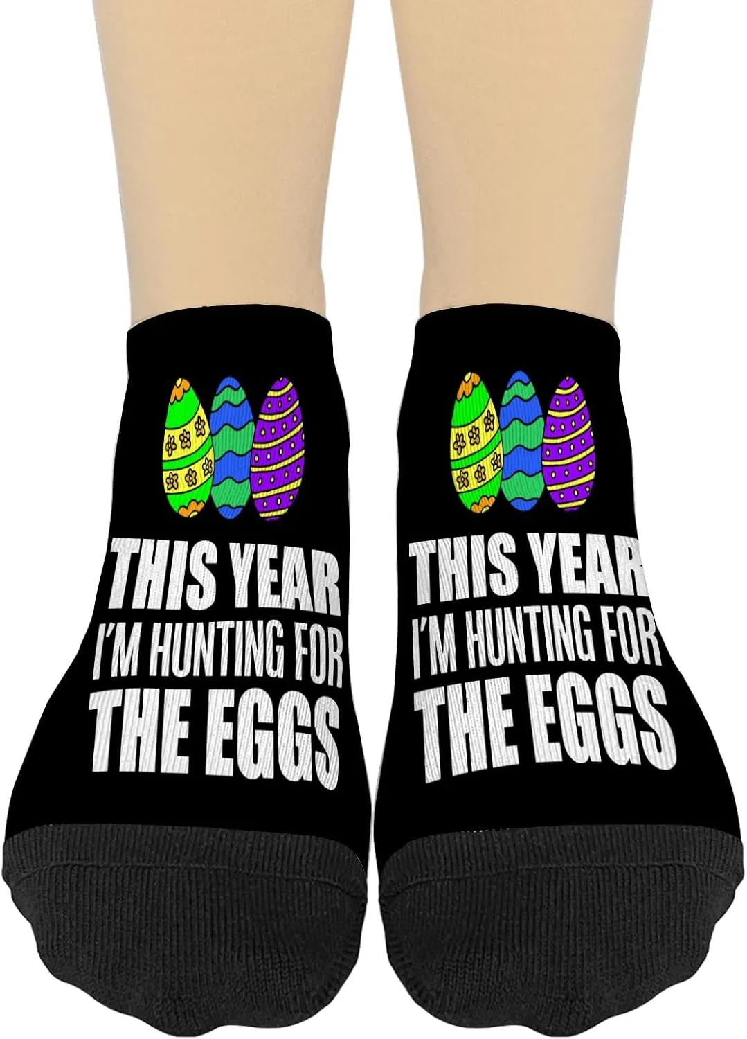 This Year I'm Hunting For The Eggs Easter Egg Prices No Show Socks Women Athletic Sock for Men
