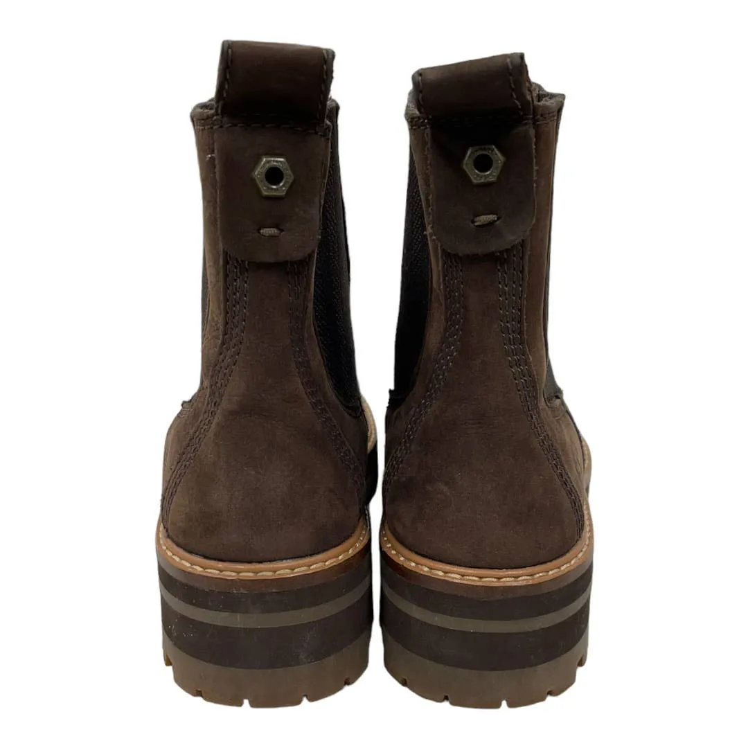 Timberland Courmayeur Valley Chelsea Boots Size 7 Brown