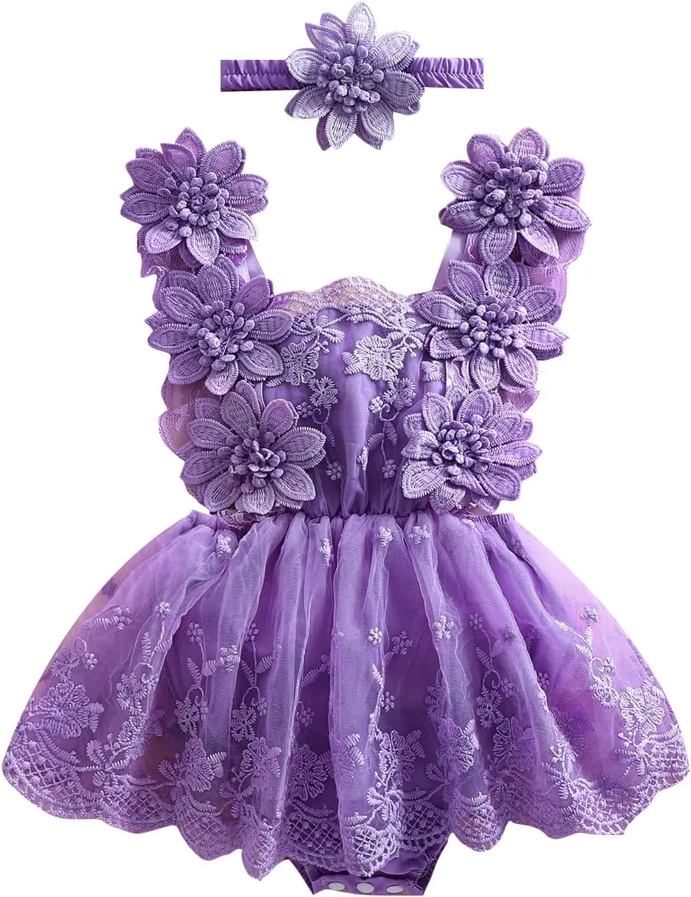 Toddler Baby Girl Summer Cute Clothes Lace Skirt Dress Princess Romper Sleeveless Flower Newborn Infant Outfit