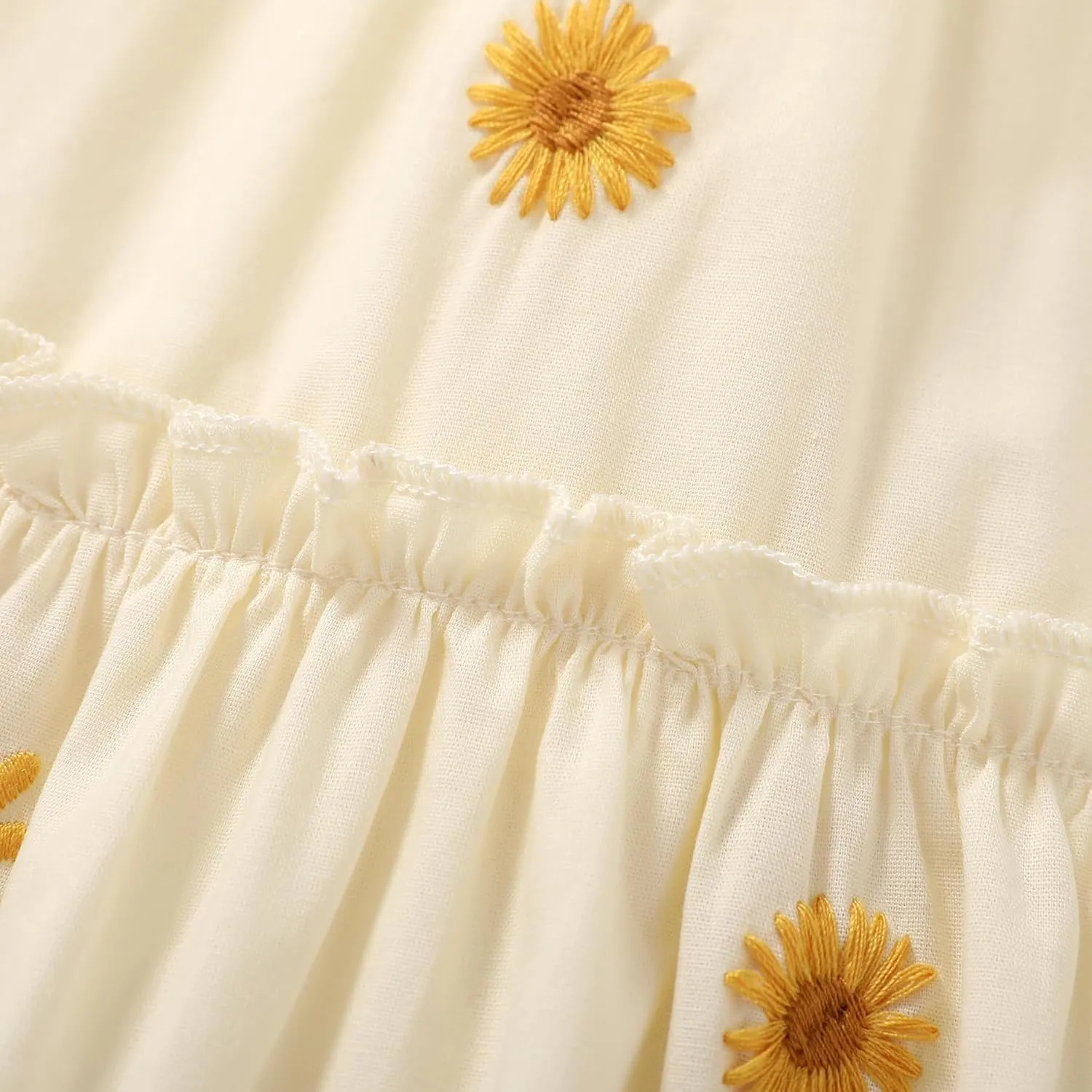 Toddler Baby Girls Dress Floral Embroidered Boho Sleeveless Beach Butterfly Sundress