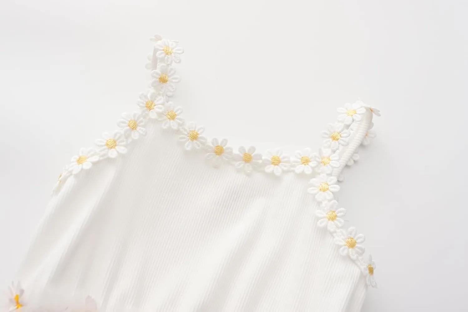 Toddler Girls Dress Cotton Princess Tulle Dresses Daisy Hem Tutu Kids Casual Sundress18M-8 Years