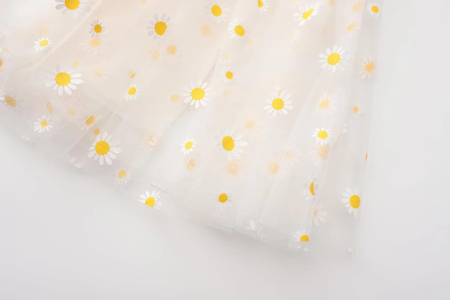 Toddler Girls Dress Cotton Princess Tulle Dresses Daisy Hem Tutu Kids Casual Sundress18M-8 Years