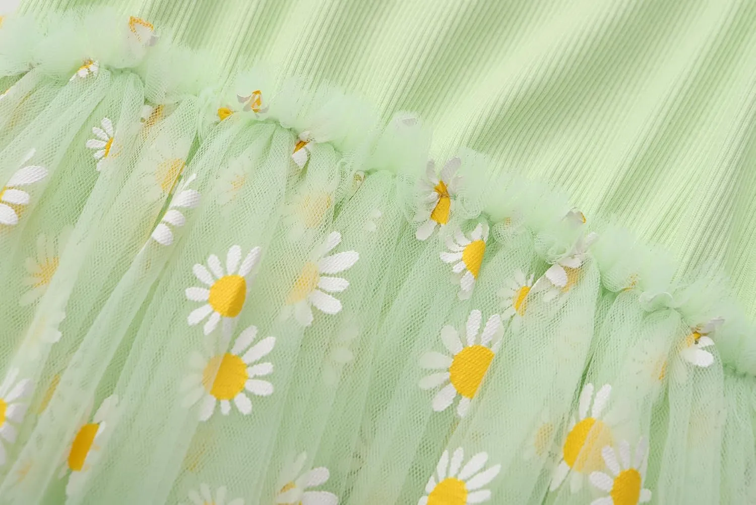 Toddler Girls Dress Cotton Princess Tulle Dresses Daisy Hem Tutu Kids Casual Sundress18M-8 Years