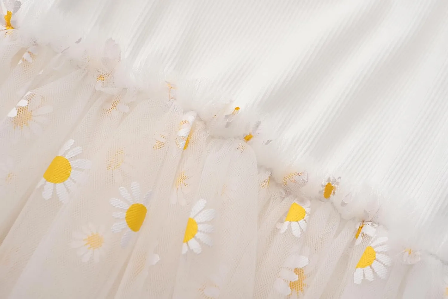 Toddler Girls Dress Cotton Princess Tulle Dresses Daisy Hem Tutu Kids Casual Sundress18M-8 Years