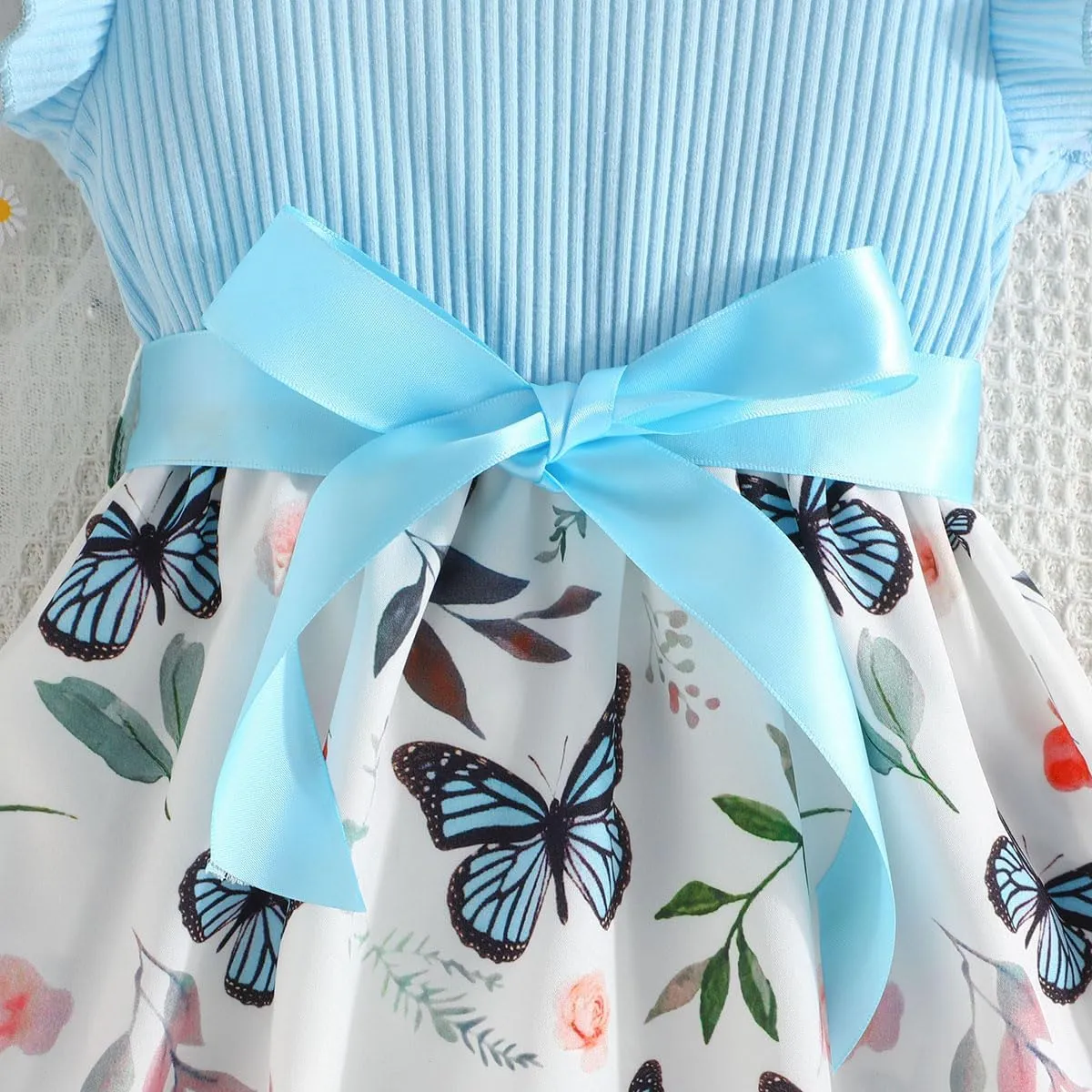 Toddler Girls Dress, Ruffle Sleeveless Summer Baby Girl Fashion Dresses 3-8Y