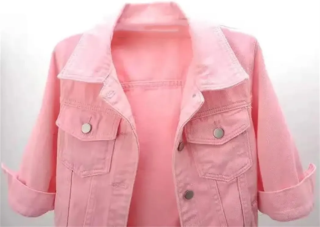 Women Denim Jacket Spring Autumn Short Coat Jean Jackets Casual Loose Tops Lady Outerwear