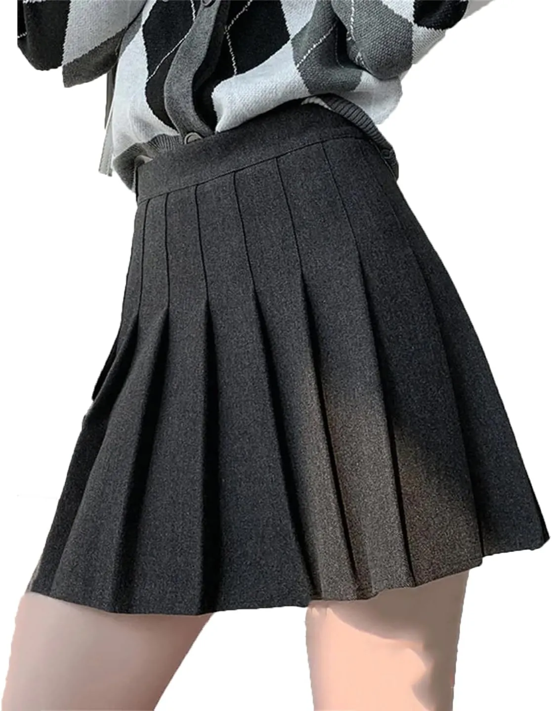 Women High Waist Mini Wool Skirts School Short Tennis Casual Pleated Skirts