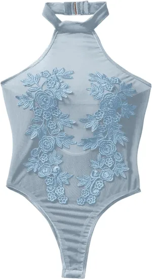 Women Lingerie See-Through Nightwear Bra & Matching Knickers Set Mini Babydoll Padded Nightgown Lounge Wear