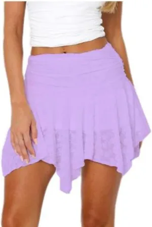 Women Pleated Lace Golf Skirts Fashion Mini Skirts Mid-Rise Spring Summer Casual Boho Short Skirts for Club Party