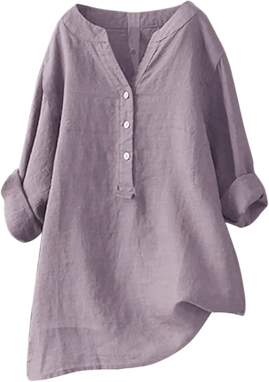 Women Short Sleeve Cotton Linen Shirts Casual V Neck Trendy Dressy T-Shirt Floral Loose Fit Summer Tee Tops