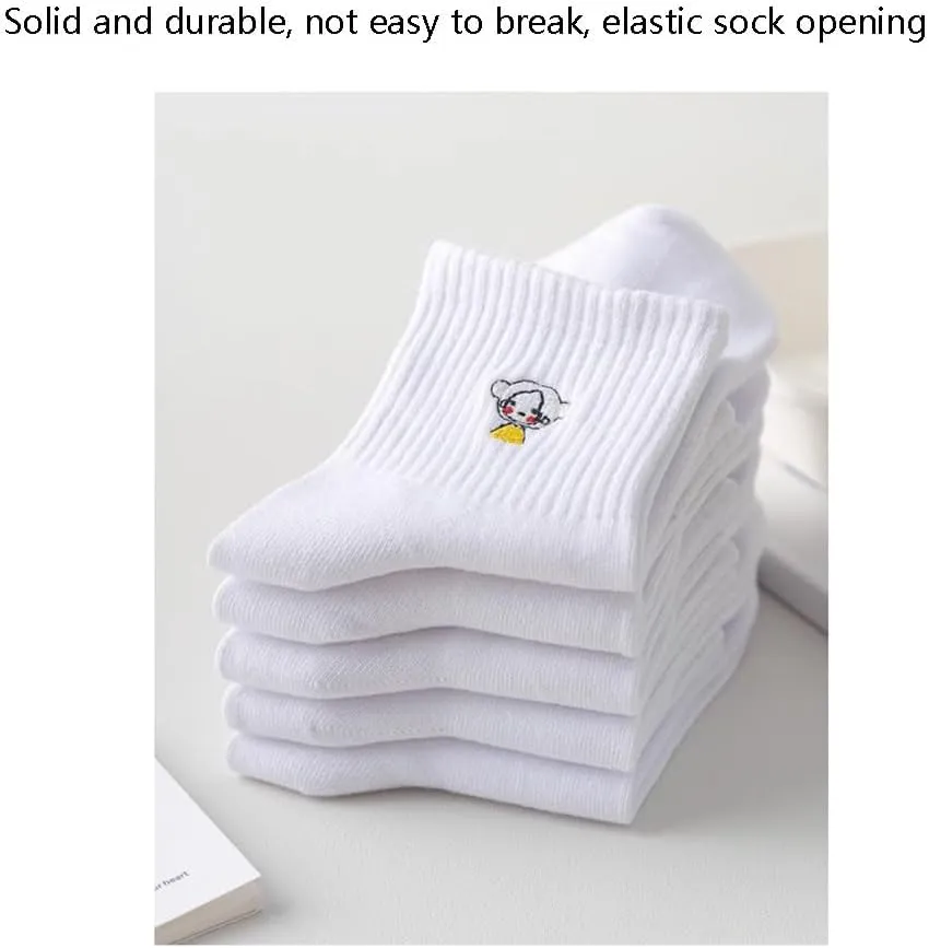 Women Socks Cute Cotton Athletic Sport Casual Crew Socks Fun Pattern Novelty Girls Sock for Everyday Work School