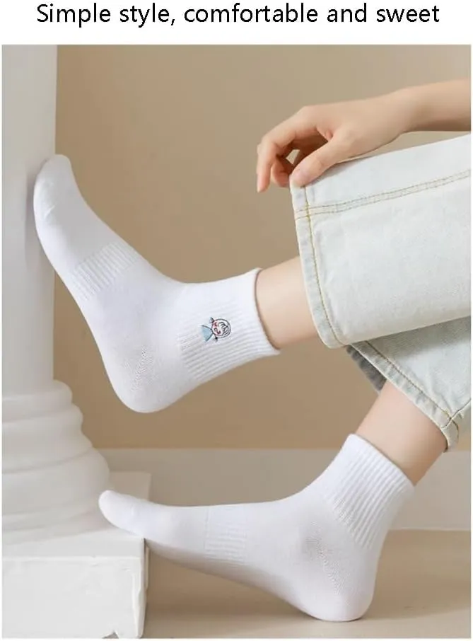 Women Socks Cute Cotton Athletic Sport Casual Crew Socks Fun Pattern Novelty Girls Sock for Everyday Work School