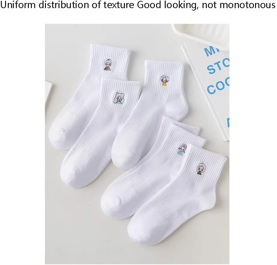 Women Socks Cute Cotton Athletic Sport Casual Crew Socks Fun Pattern Novelty Girls Sock for Everyday Work School
