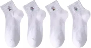 Women Socks Cute Cotton Athletic Sport Casual Crew Socks Fun Pattern Novelty Girls Sock for Everyday Work School