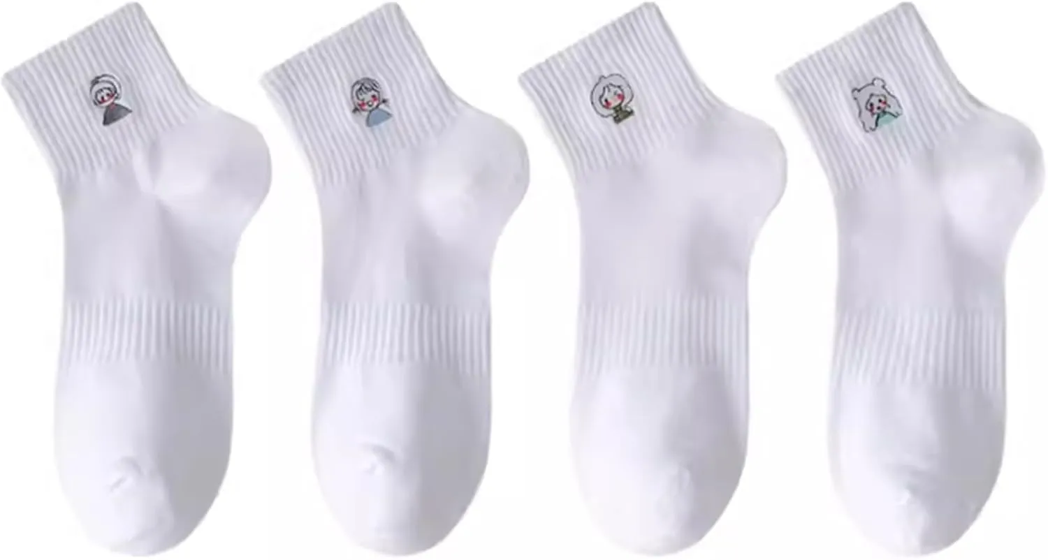 Women Socks Cute Cotton Athletic Sport Casual Crew Socks Fun Pattern Novelty Girls Sock for Everyday Work School