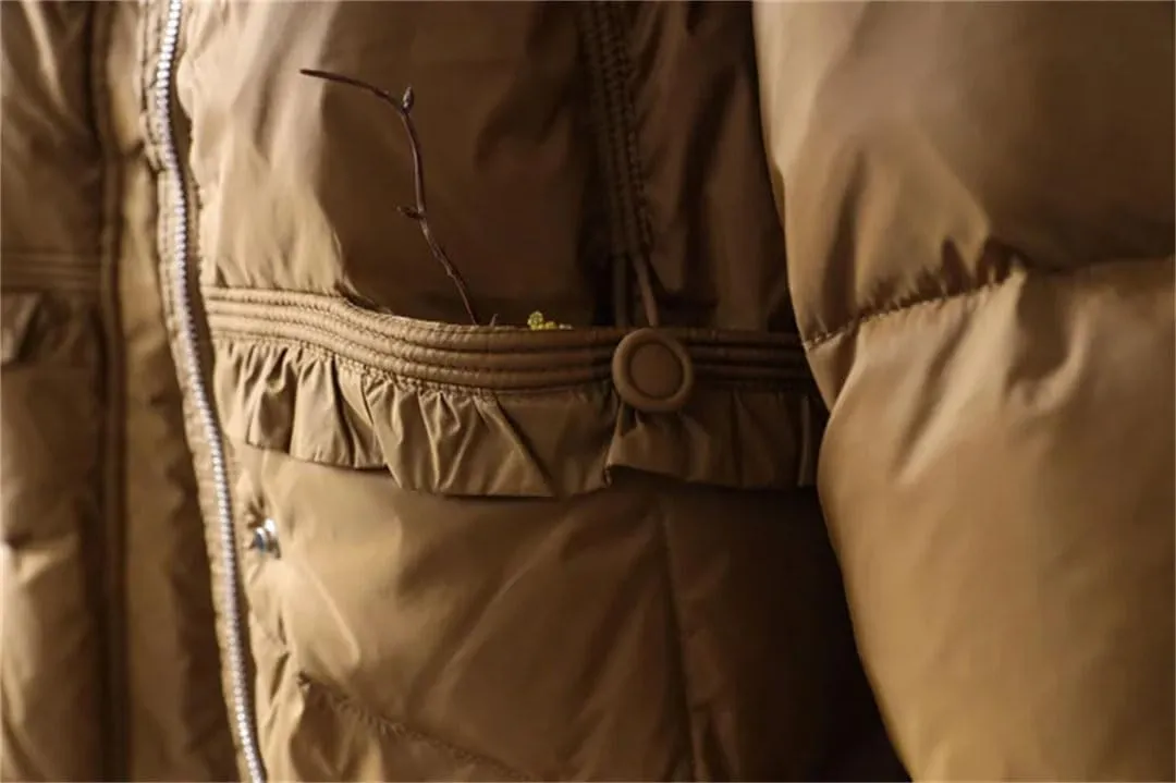 Women Solid Down Jacket Hooded Loose Puffer Coat Winter Warm Outwear Female Short Parkas