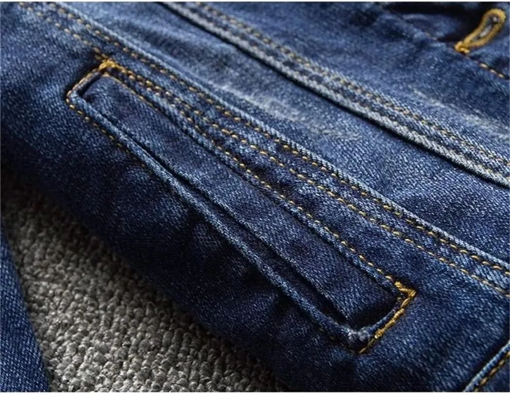 Women's Autumn Casual Denim Jacket Long-Sleeved Single-Breasted Jeans Jacket Short Top