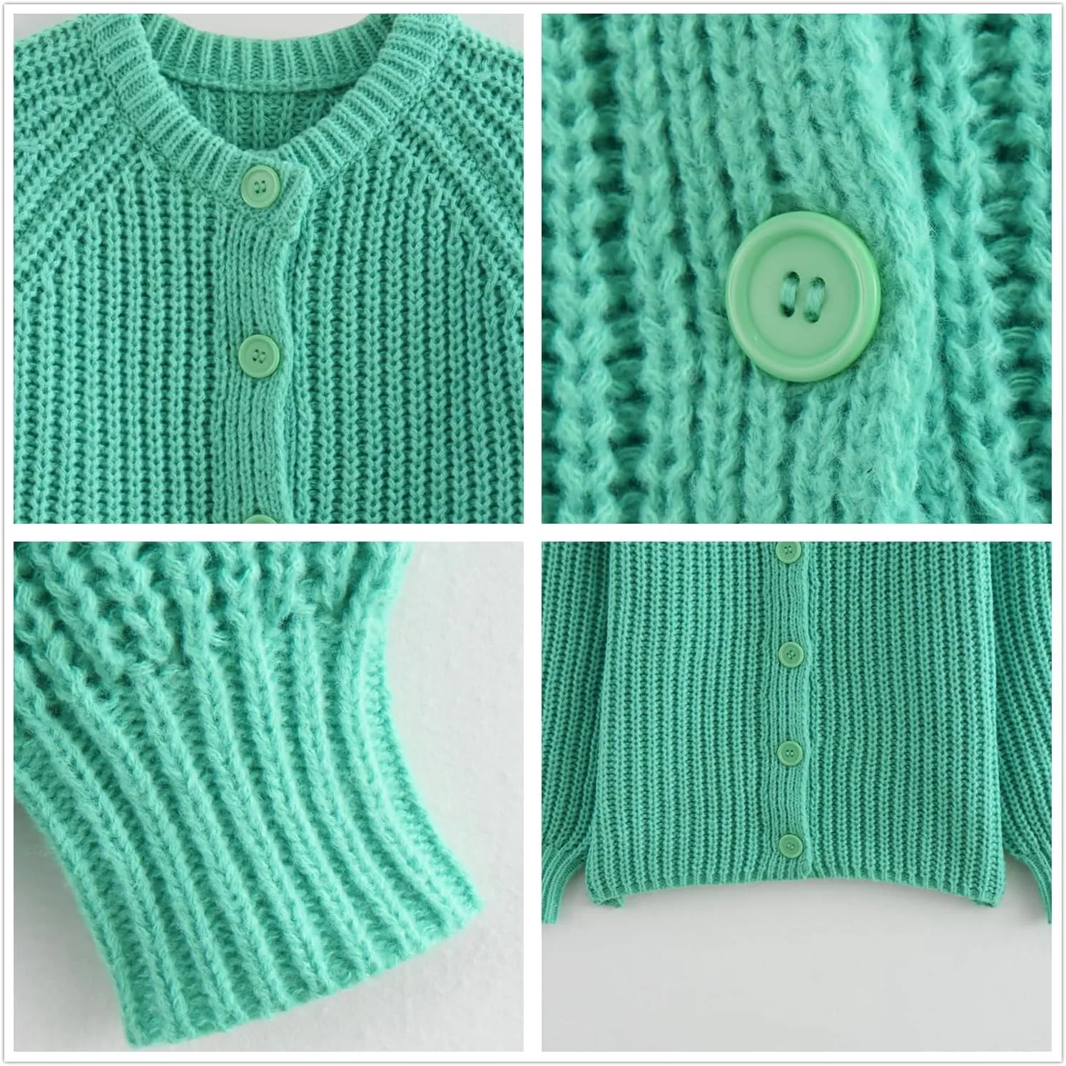 Womens Cardigan Sweater Long Sleeve Button Y2K Chunky Soft Knit Sweater Casual Open Front Outwear Knitwear Coat